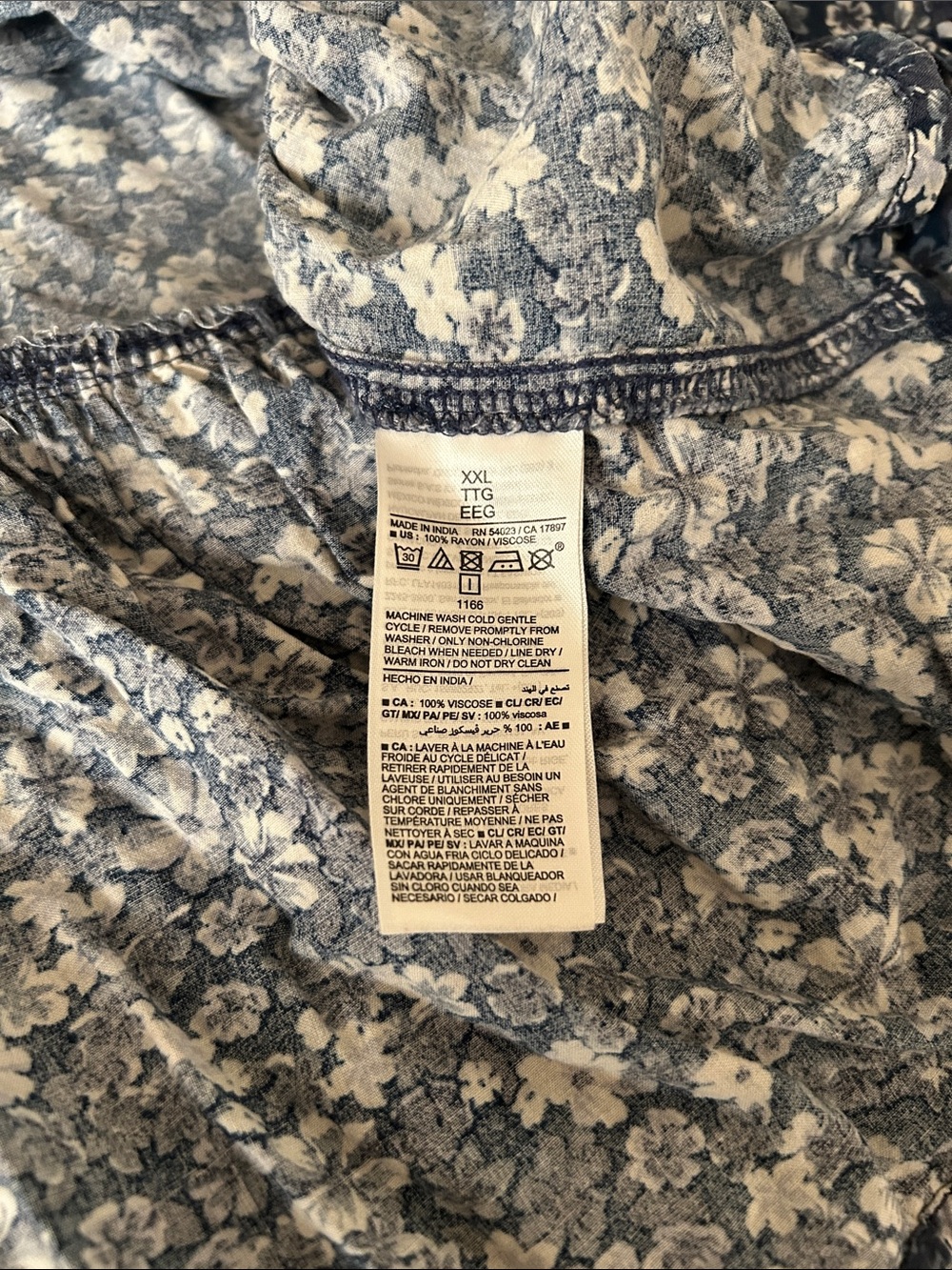 Old Navy Navy Ditsy Floral Ruffled Maxi Dress - Picture 6 of 11